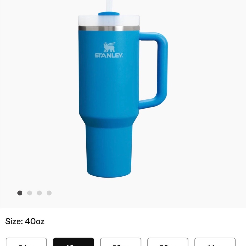 Stanley Bright Blue Insulated Travel Tumbler with Handle